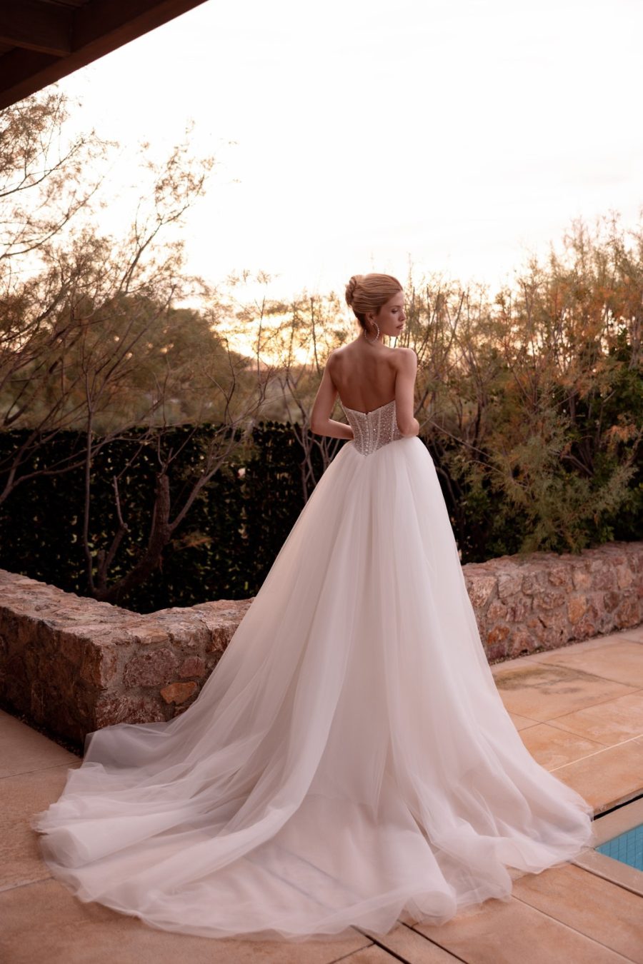 Suknia ślubna 1574  - Demetrios - kolor IVORY/SHEER - rozmiar 6 - Salon Le Mariage