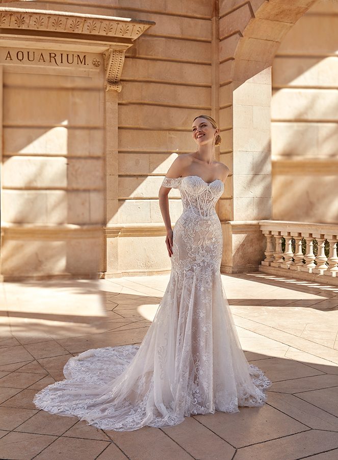 Suknia ślubna EB0175  - Ellebeline - kolor Smietanka - rozmiar 36, 38 - Salon Le Mariage