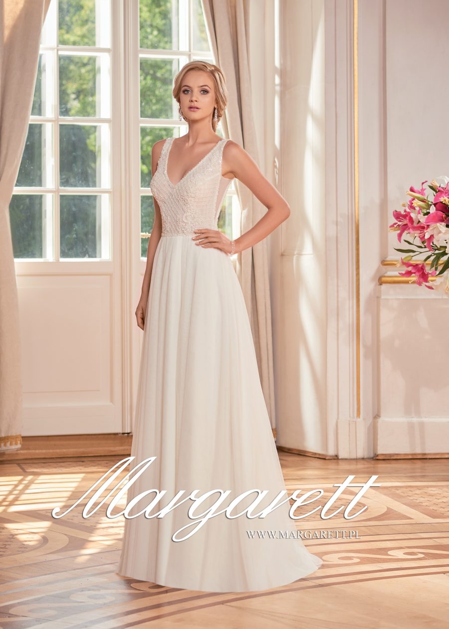 Suknia ślubna natalii  - Margarett - kolor smiet - rozmiar 38 - Salon Le Mariage