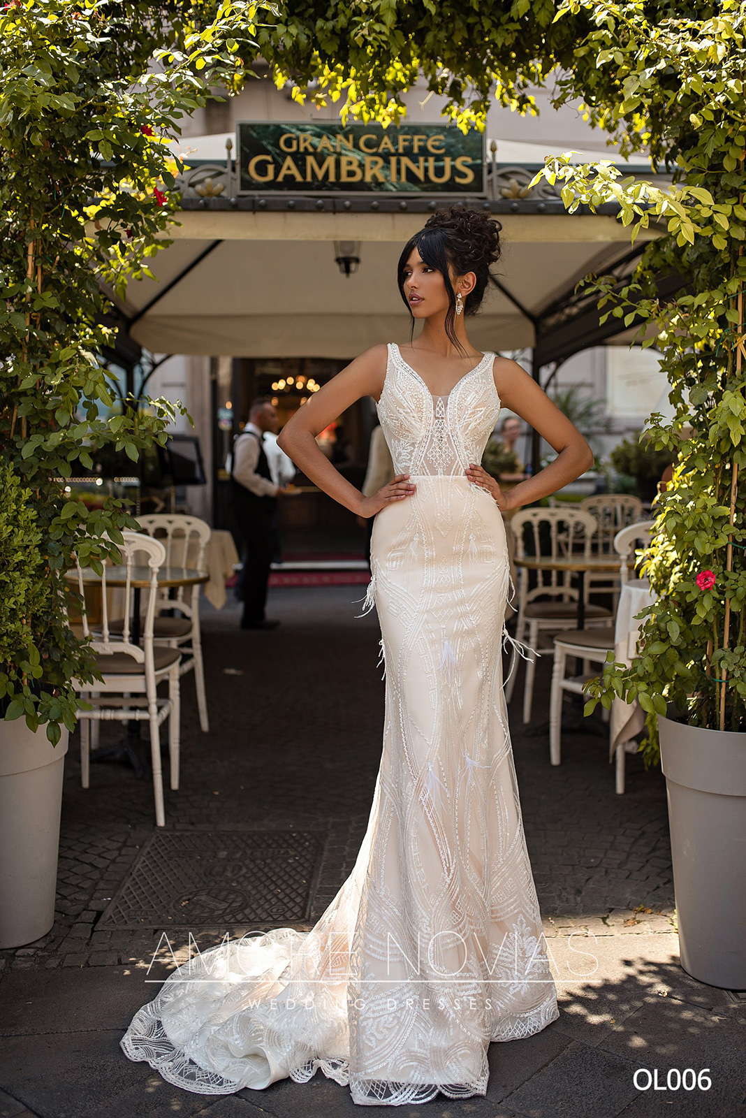 Suknia ślubna ol006  - Amorenovias - kolor smiet biel - rozmiar 38 - Salon Le Mariage